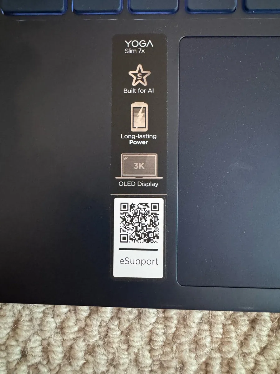 Lenova Yoga Slim 7x - Snapdragon - bought May 2025 - Image 2