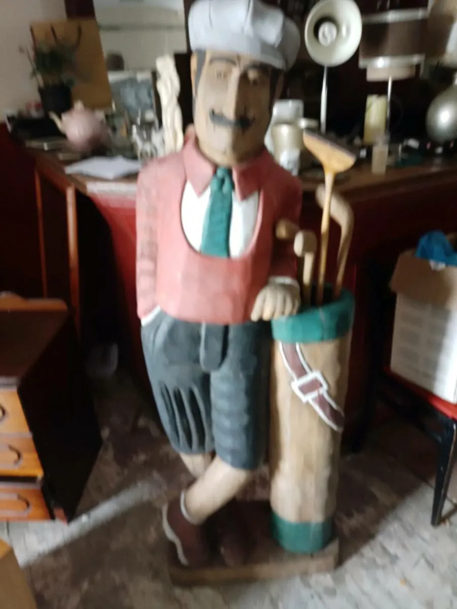 Wood golf man  5 foot high - Image 1