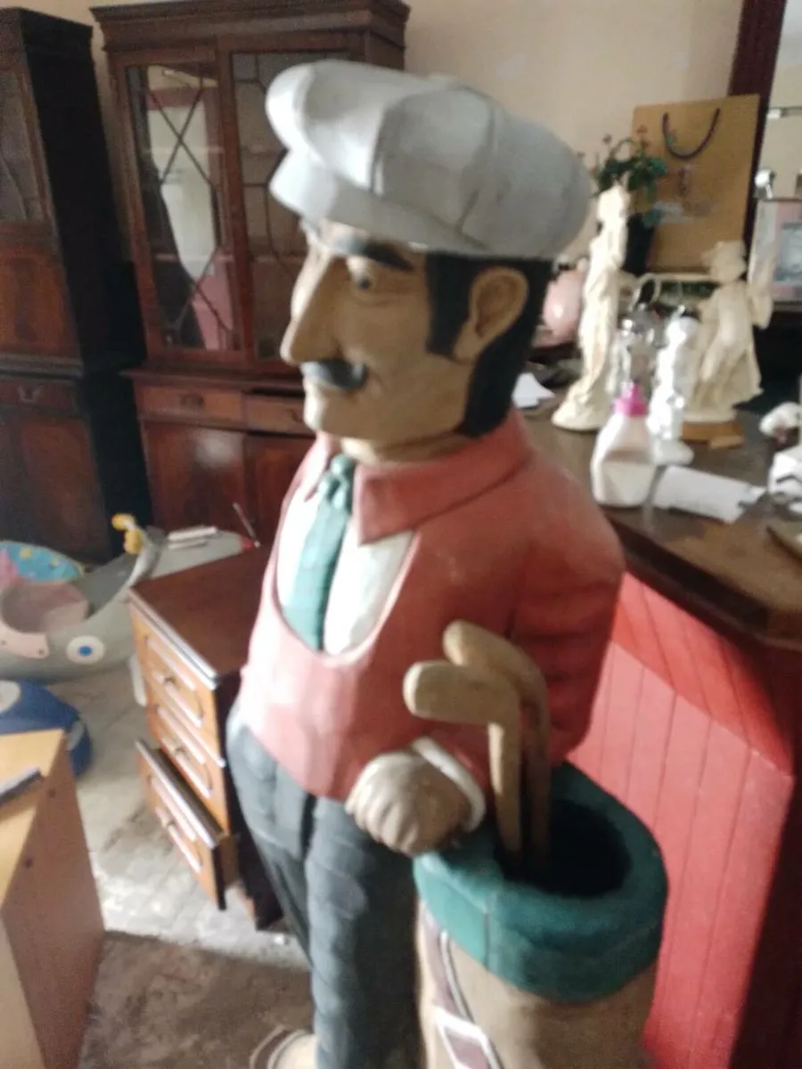 Wood golf man  5 foot high - Image 2