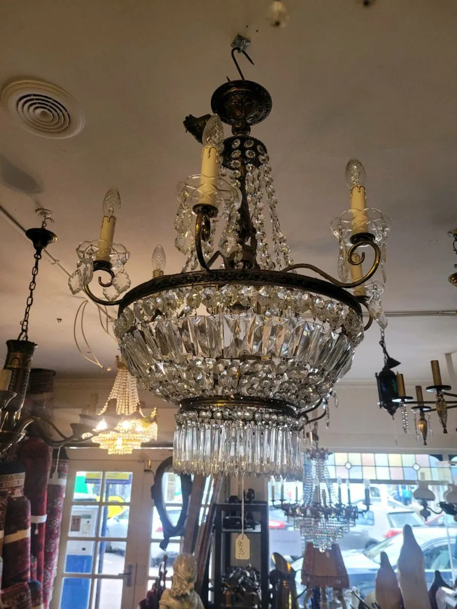 French crystal chandaliers. Price from 50-250 eu. - Image 1