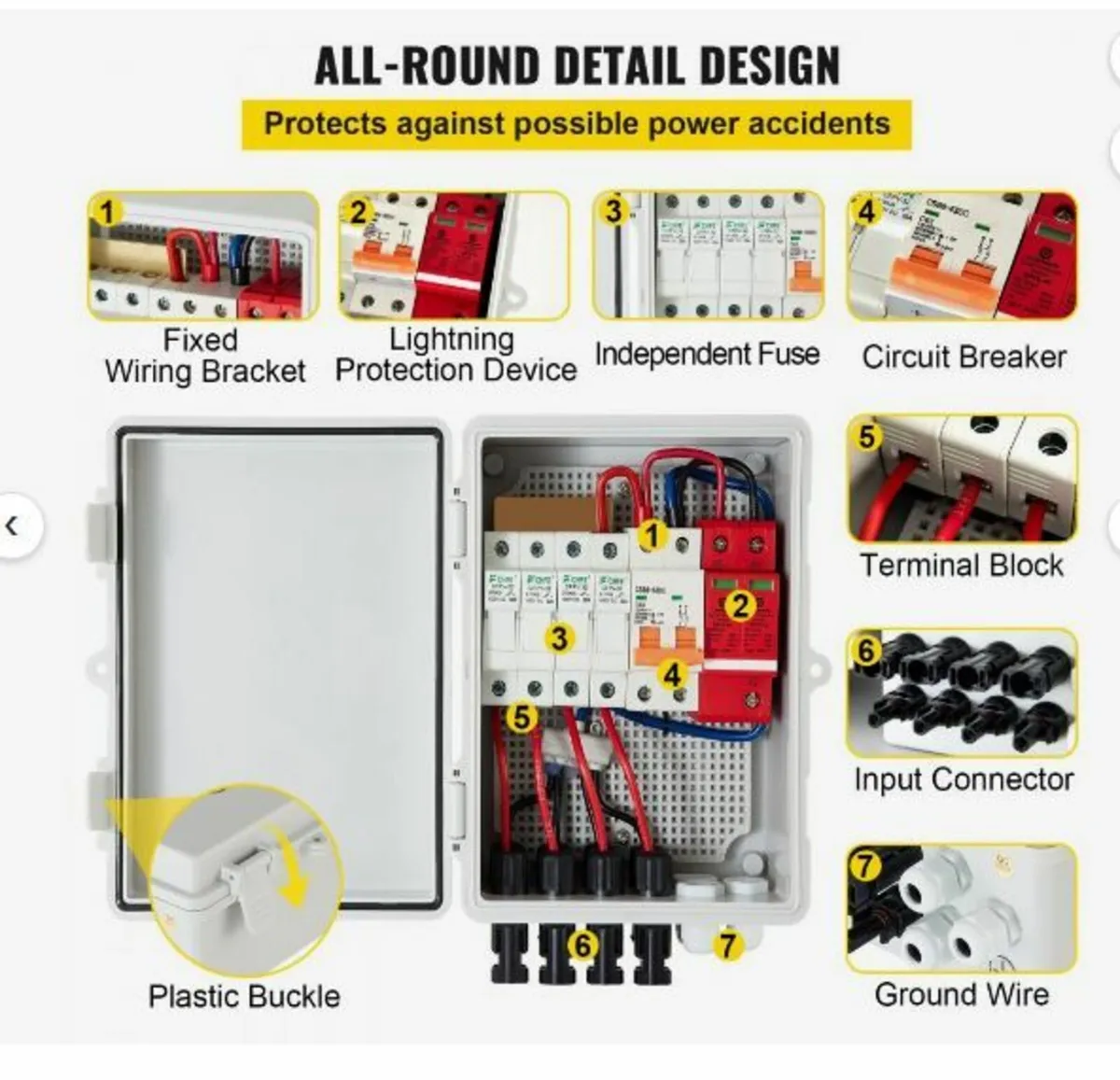 PV Combiner Box, 4 String, Solar Combiner Box - Image 4