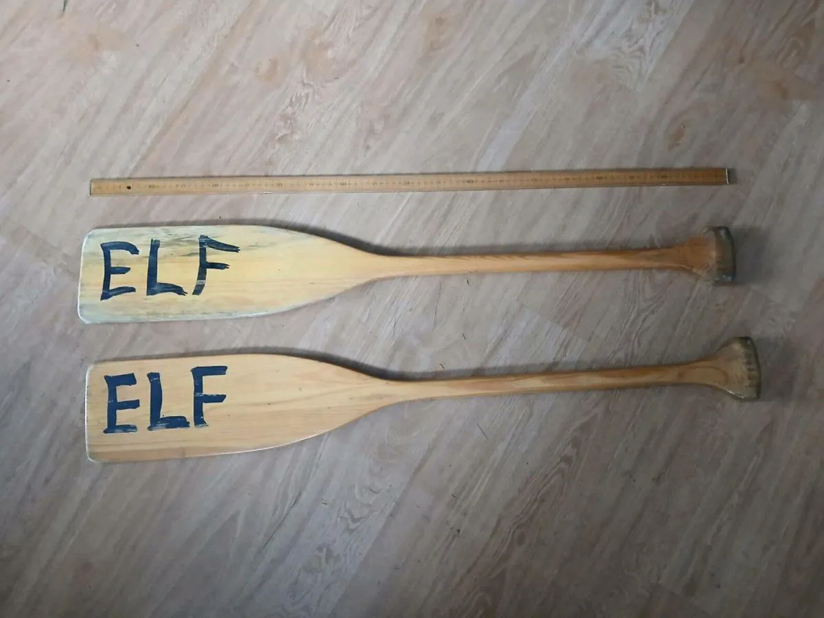 Two wooden paddles, secondhand. - Image 2