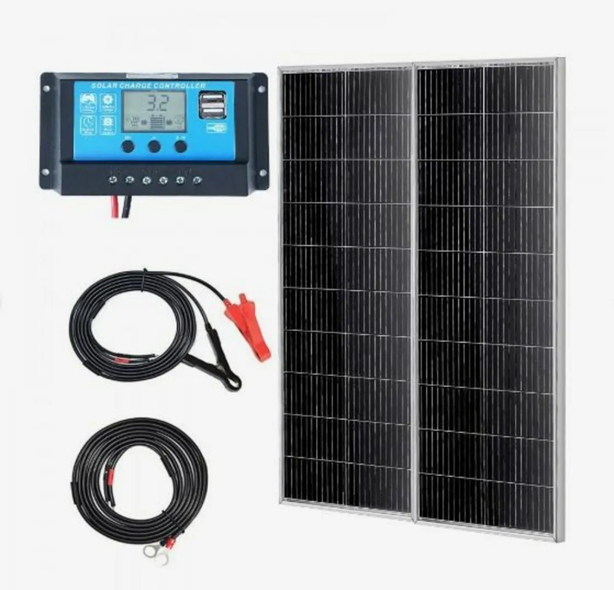 200W Monocrystalline Solar Panel Kit 2PCS Solar - Image 1