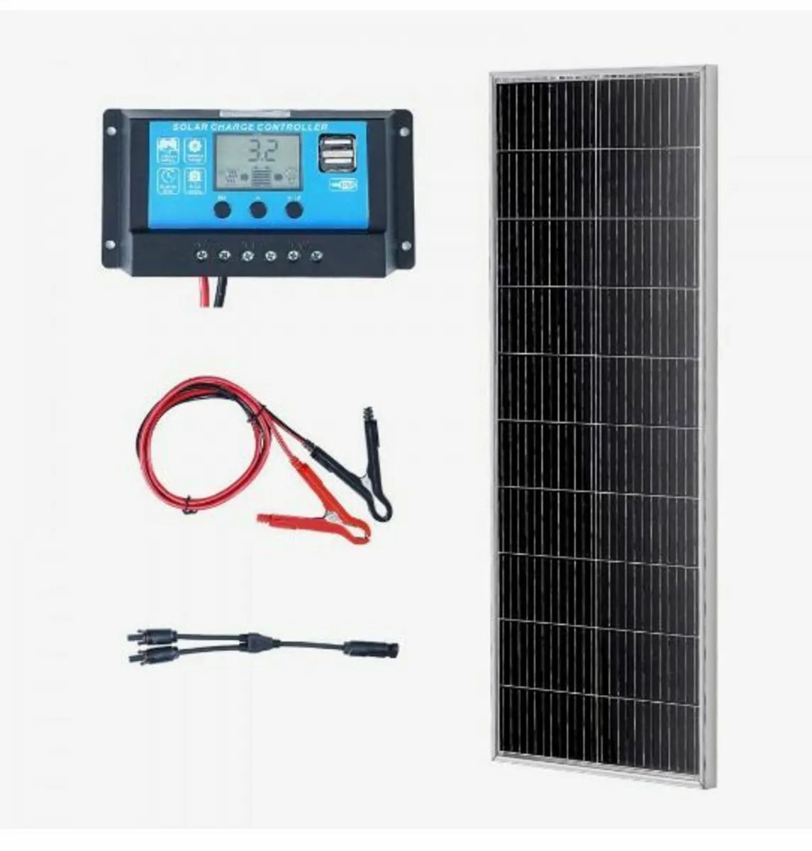 100W Monocrystalline Solar Panel Kit 12V Solar - Image 1