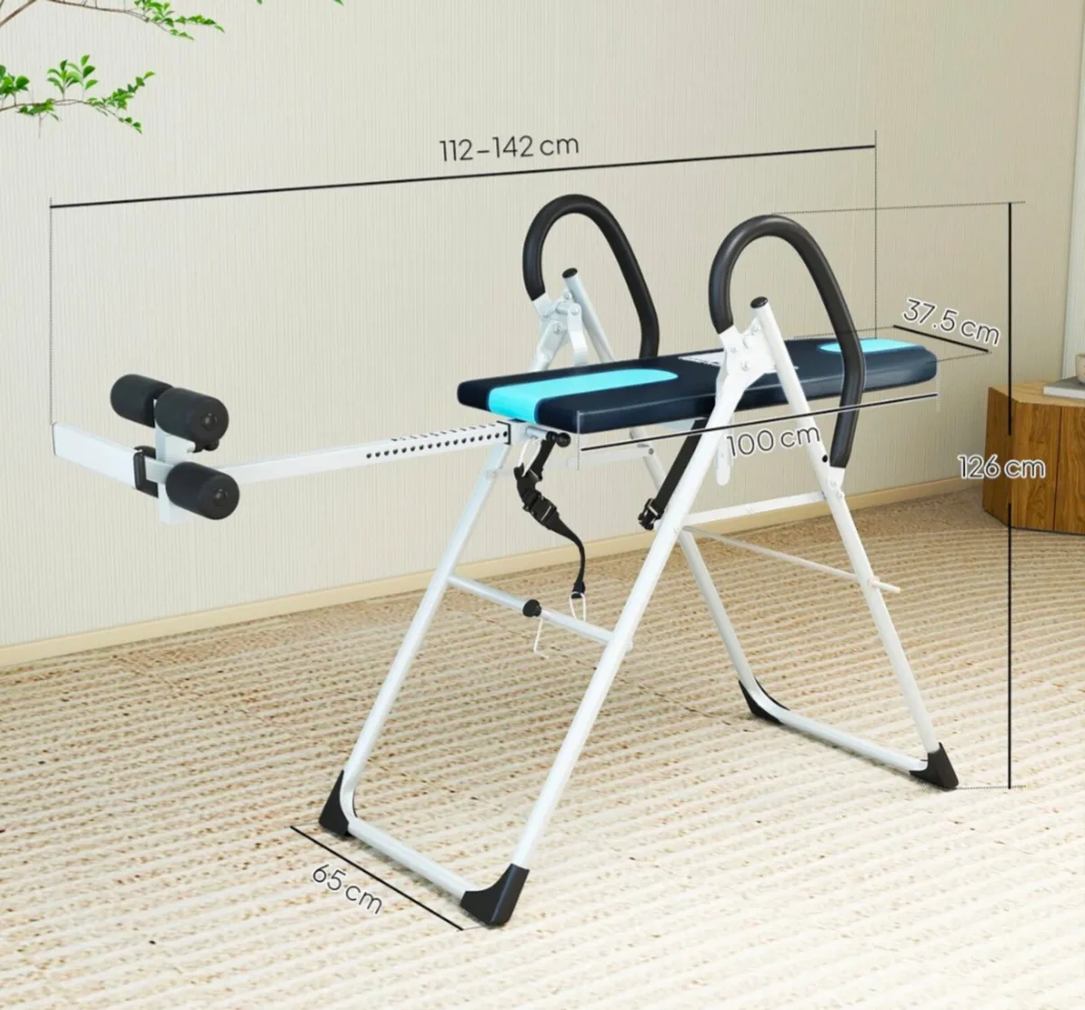 HOMCOM Foldable Gravity Inversion Table - Image 3