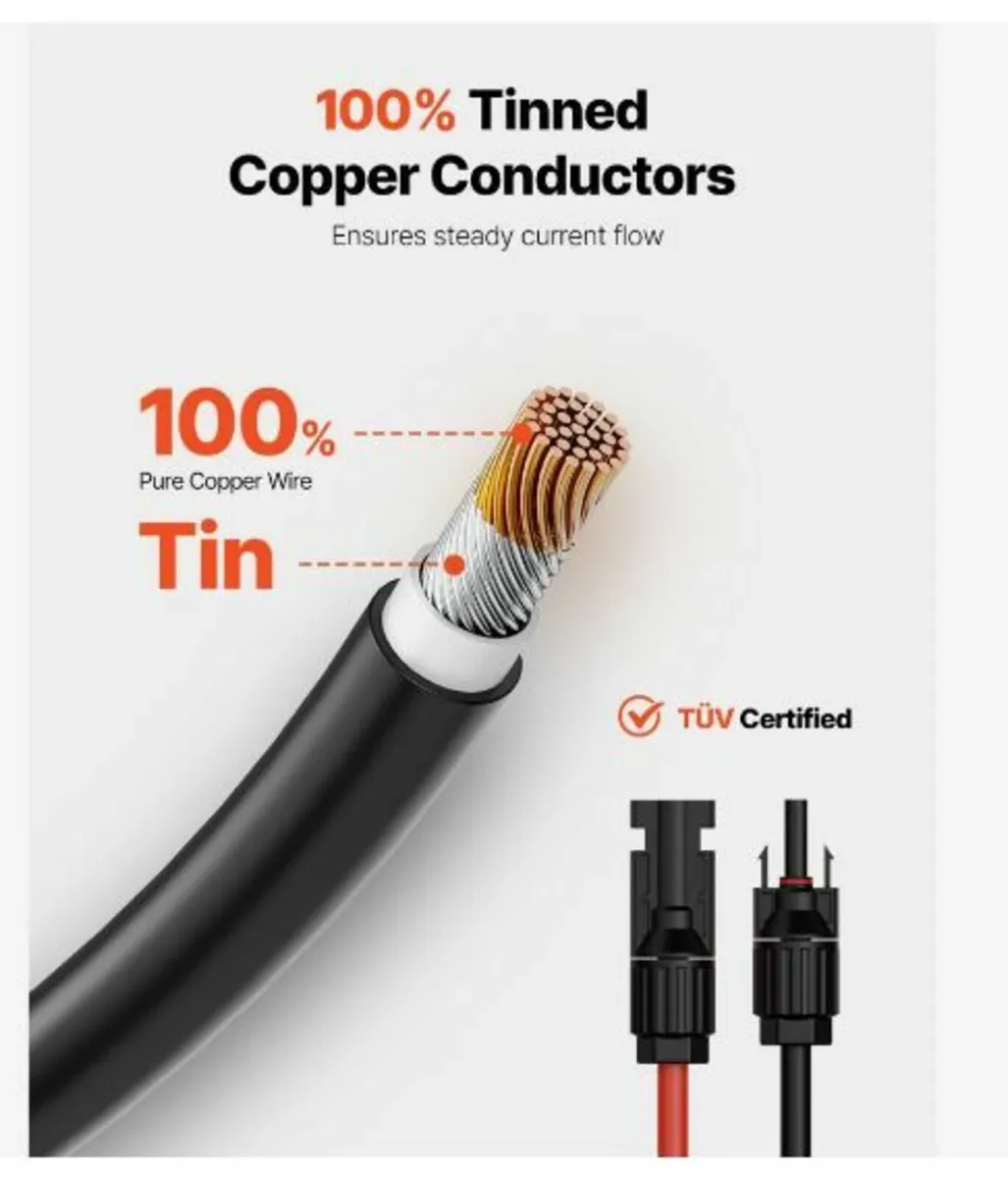 30.48m/100FT Solar Panel Extension Wire - Image 3