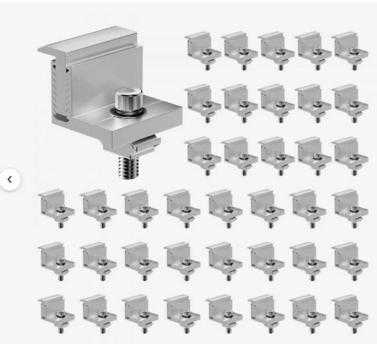 Solar Panel Z Mounting Bracket 35-50mm Adjustable - Image 1