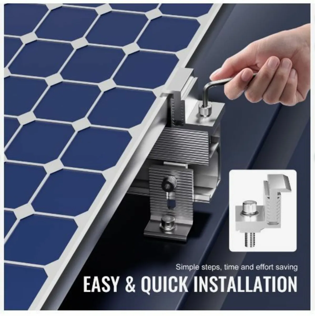 Solar Panel Z Mounting Bracket 35-50mm Adjustable - Image 2