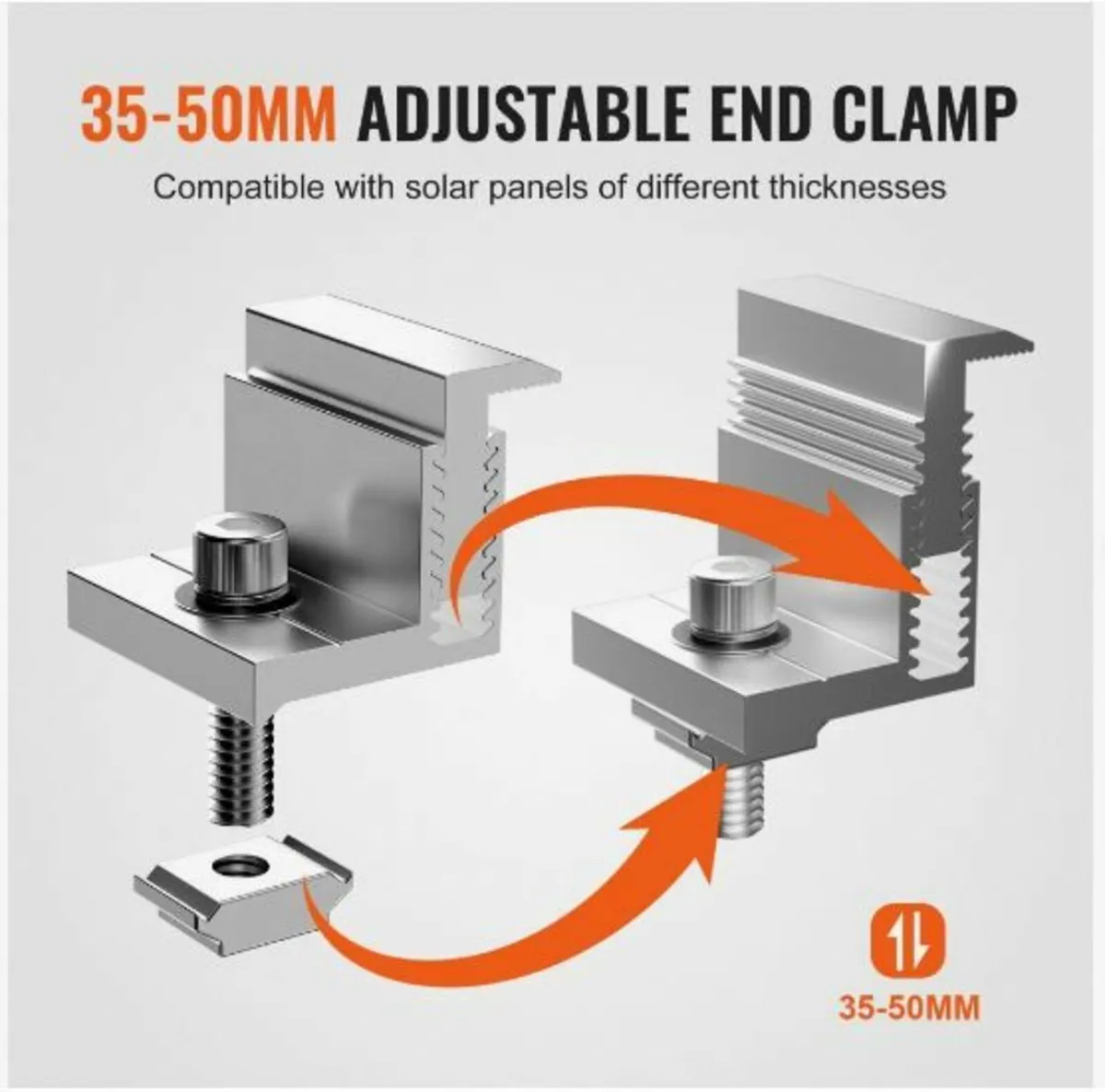 Solar Panel Z Mounting Bracket 35-50mm Adjustable - Image 4