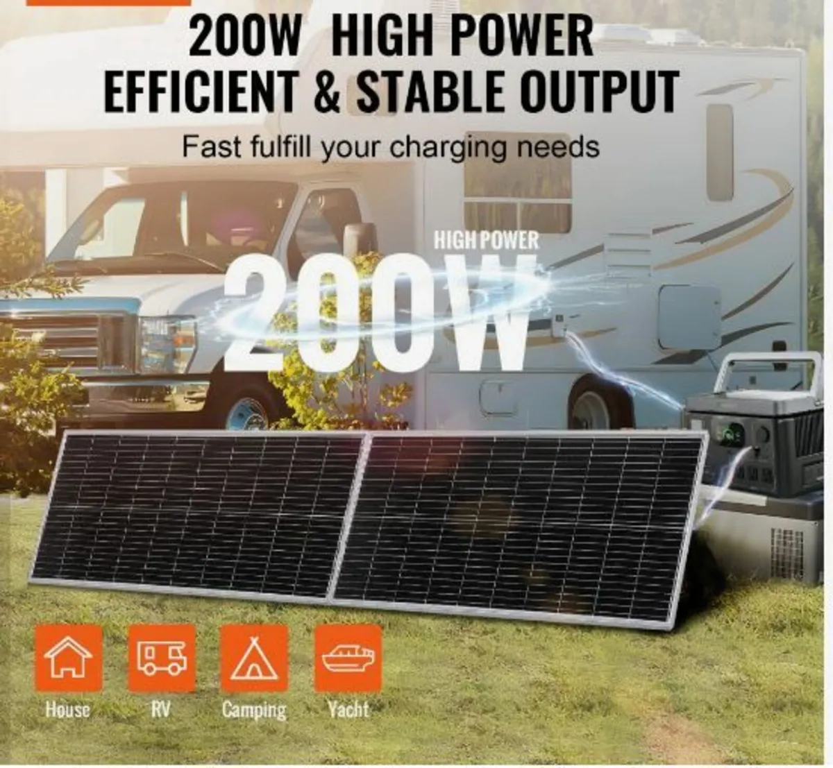 200W Monocrystalline Solar Panel Kit 2PCS Solar - Image 3