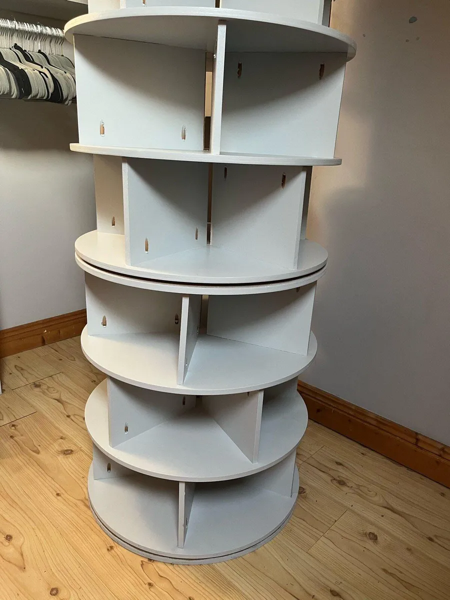 Rotating wooden shoe organizer - Image 1