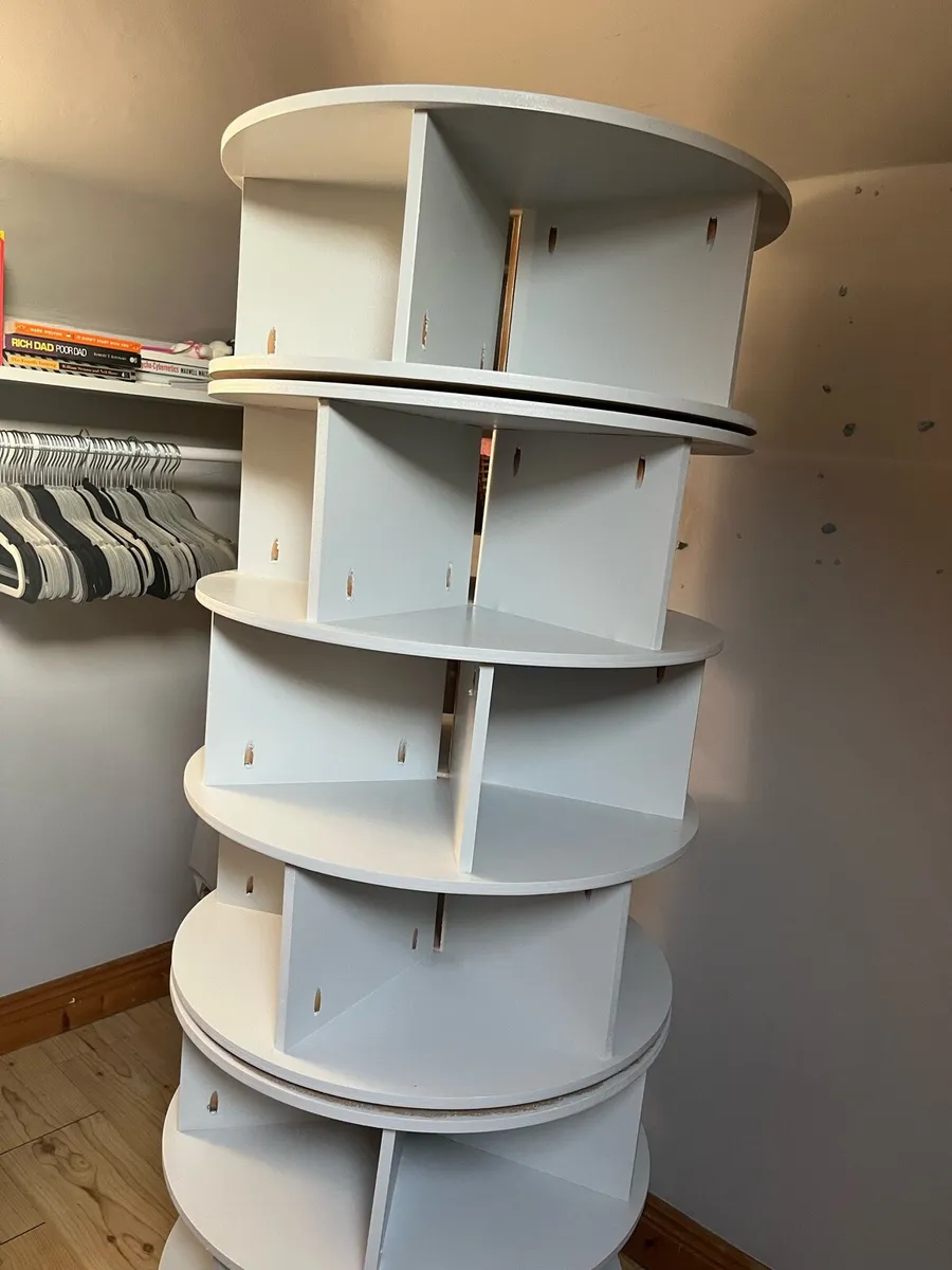 Rotating wooden shoe organizer - Image 2