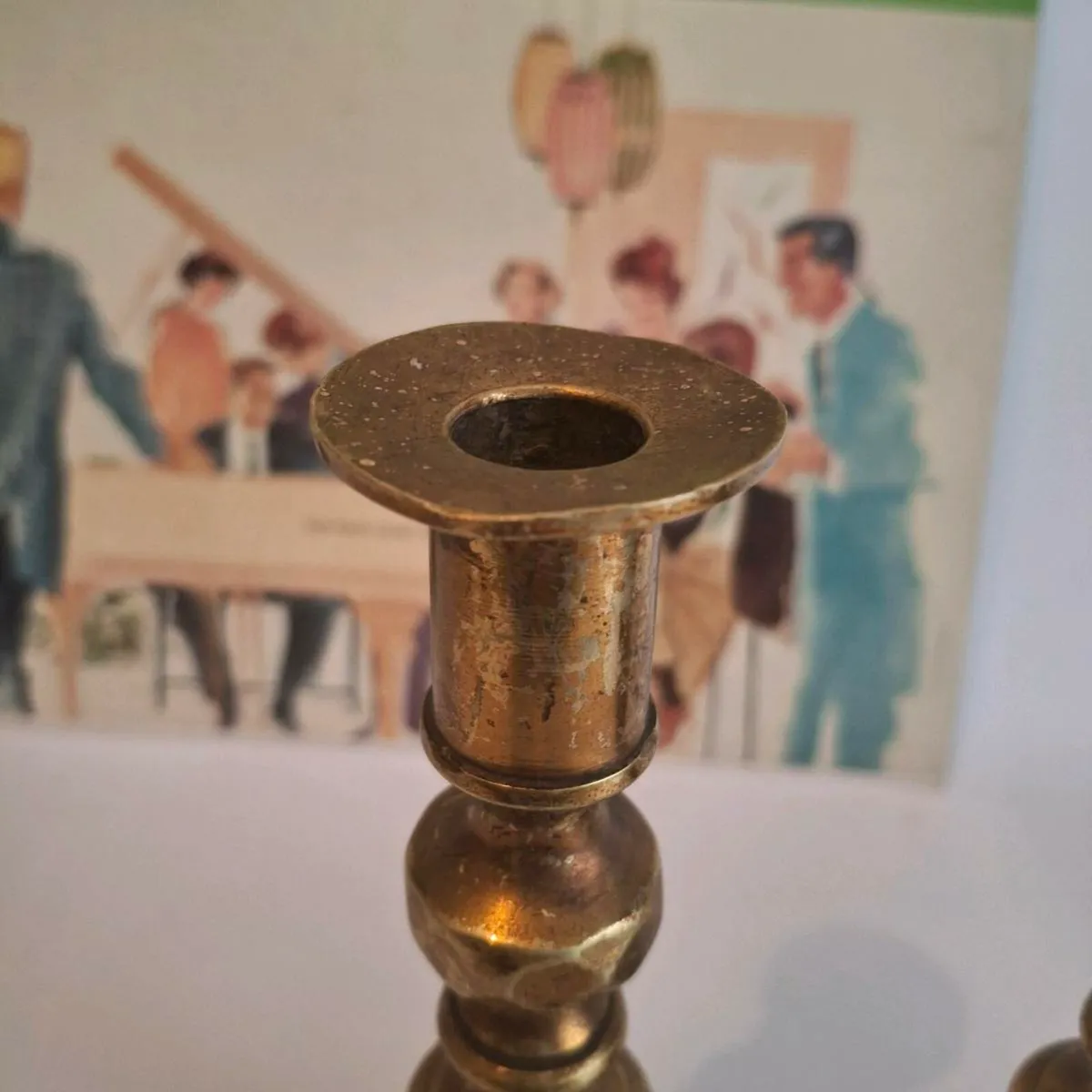Pair of Brass Candlestick Holders - Image 2