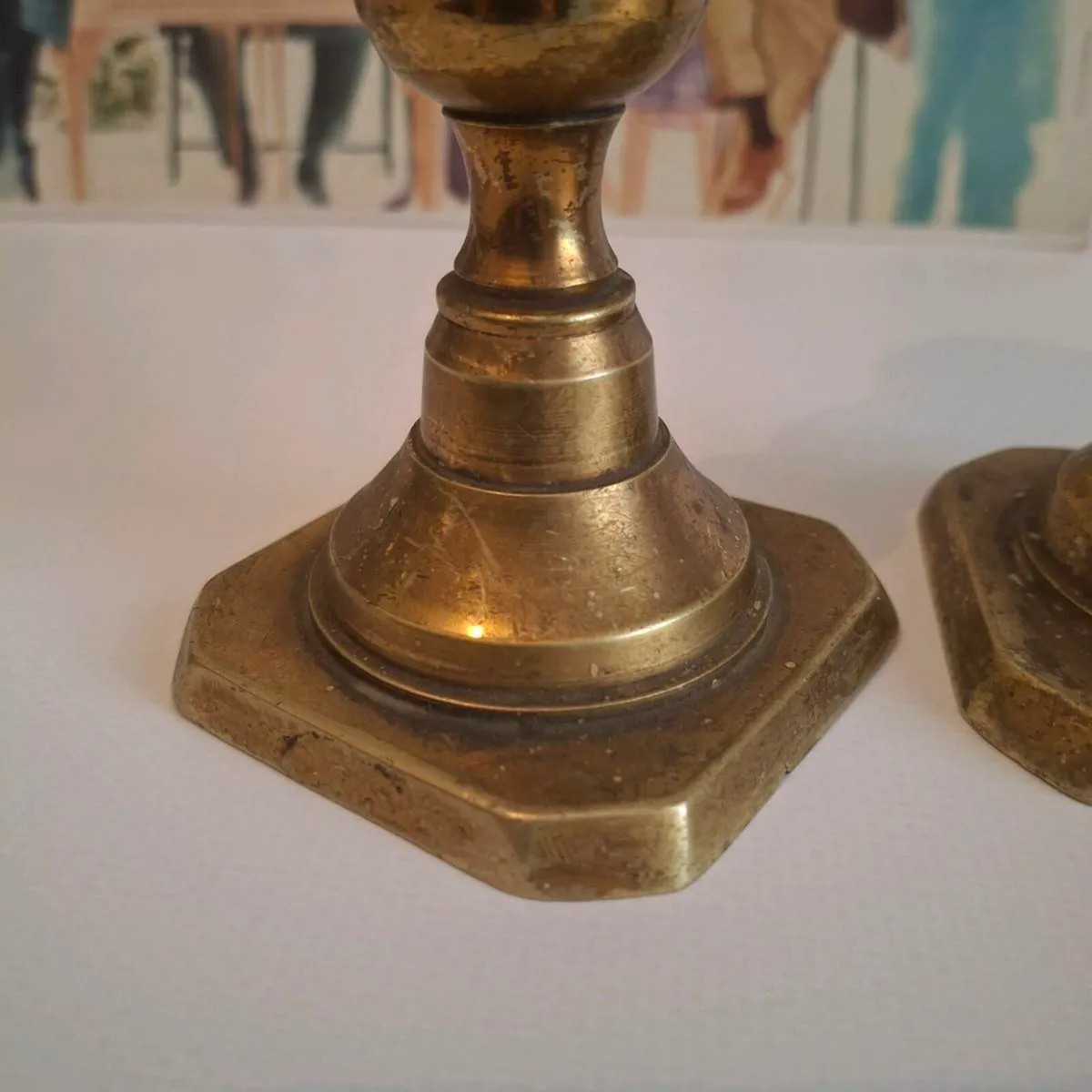 Pair of Brass Candlestick Holders - Image 3