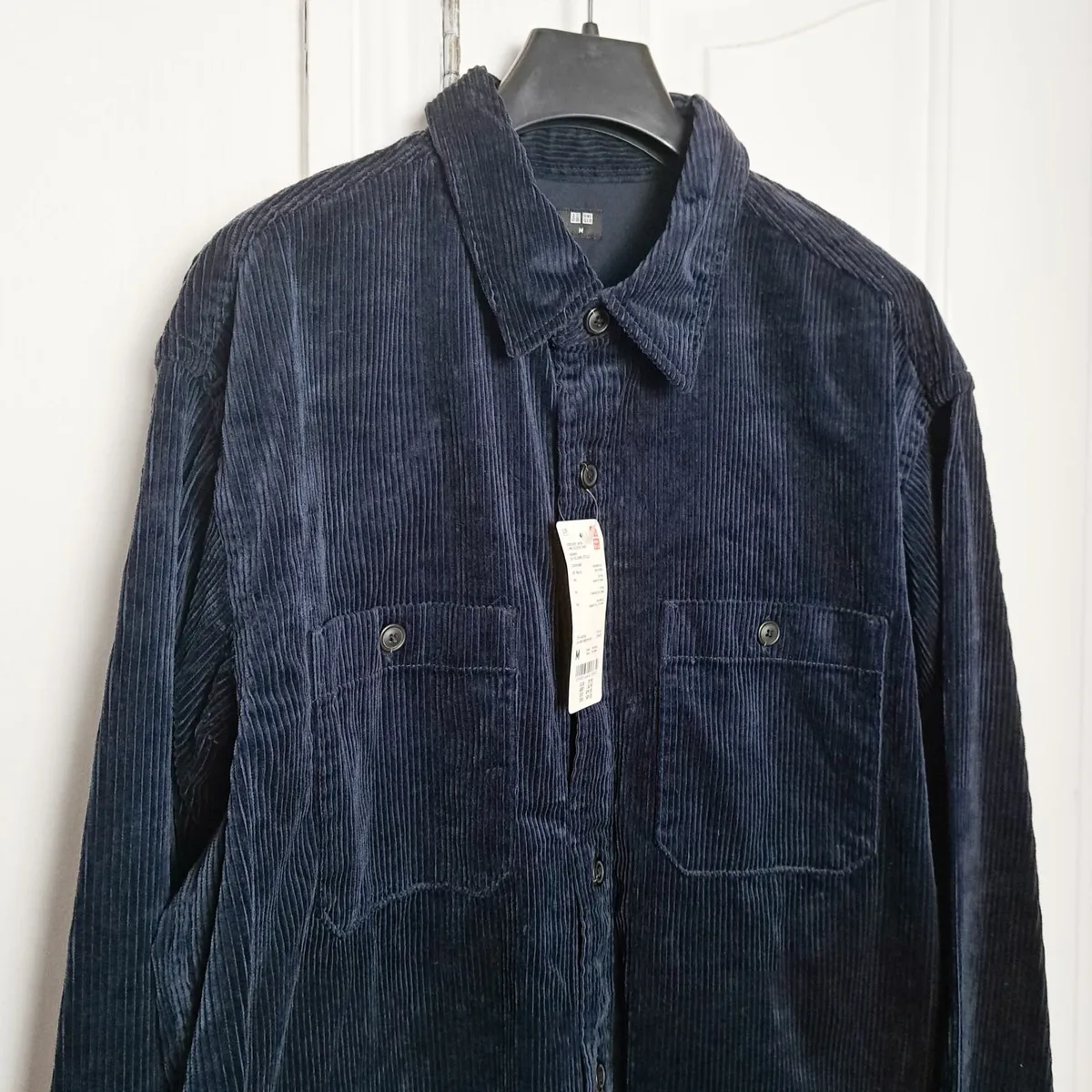 Uniqlo Navy Blue Corduroy Mens Jacket Overshirt M - Image 2
