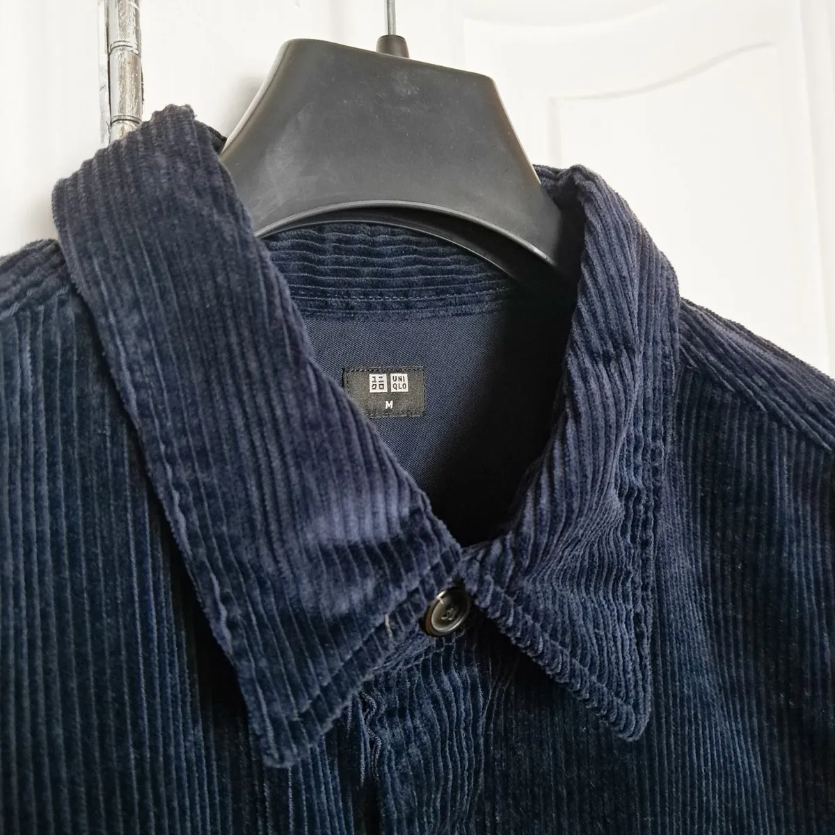 Uniqlo Navy Blue Corduroy Mens Jacket Overshirt M - Image 3