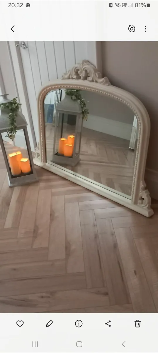A stunning ivory overmantel mirror - Image 1