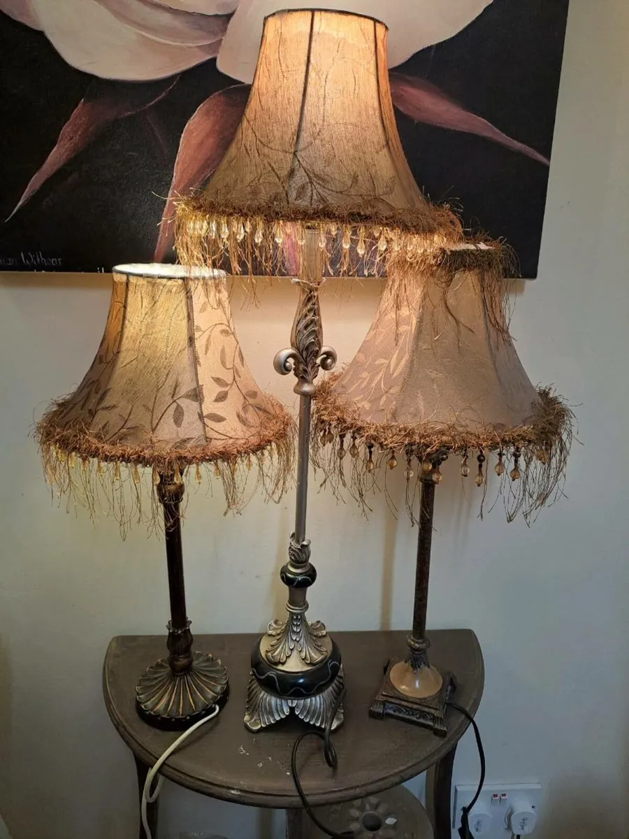 3 lamps bronze brown - Image 2