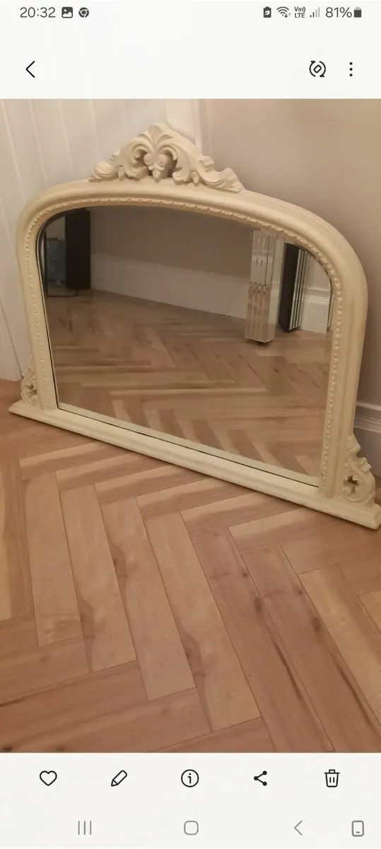 A stunning ivory overmantel mirror - Image 2