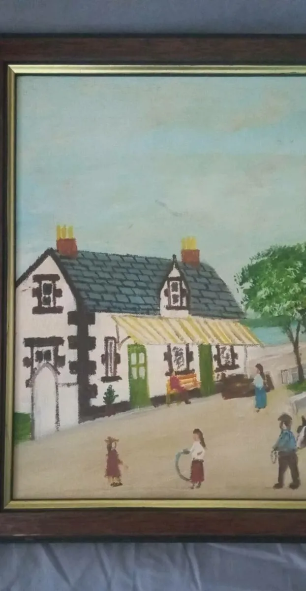 Charming Vintage framed Painting signed by Artist - Image 2