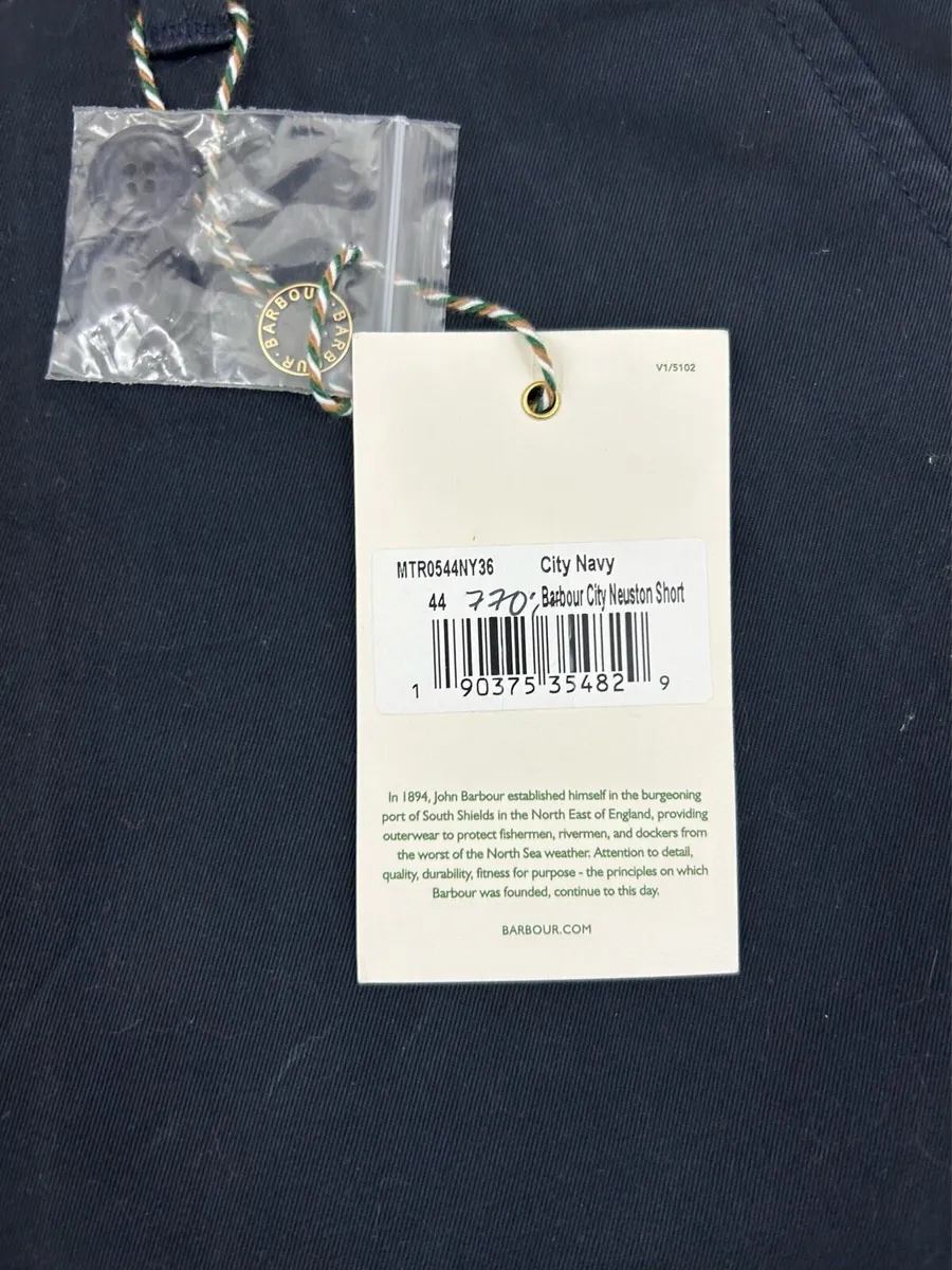 NEW Barbour Cotton Chino Shorts Mens 3XL W44 - Image 4