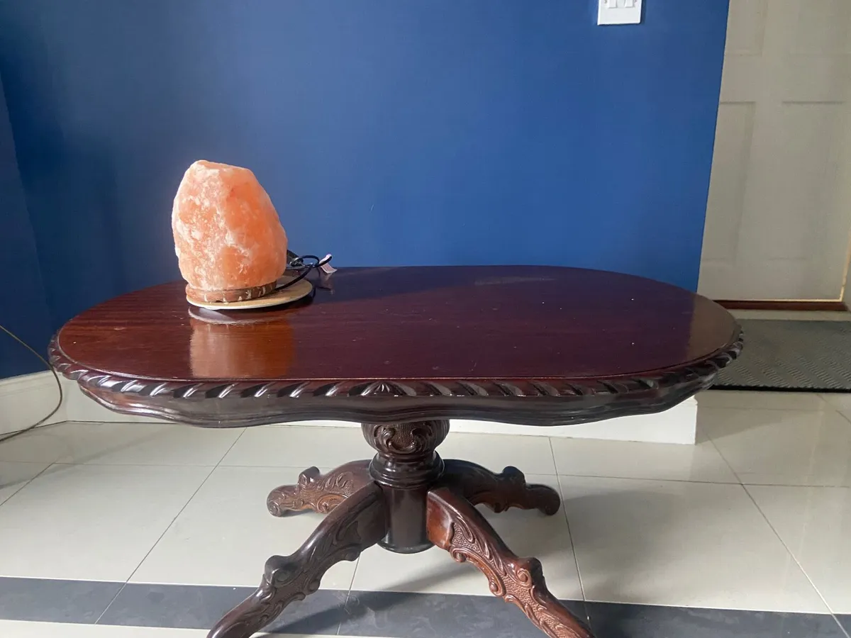 Mahogany Table/2 bedroom chairs - Image 1