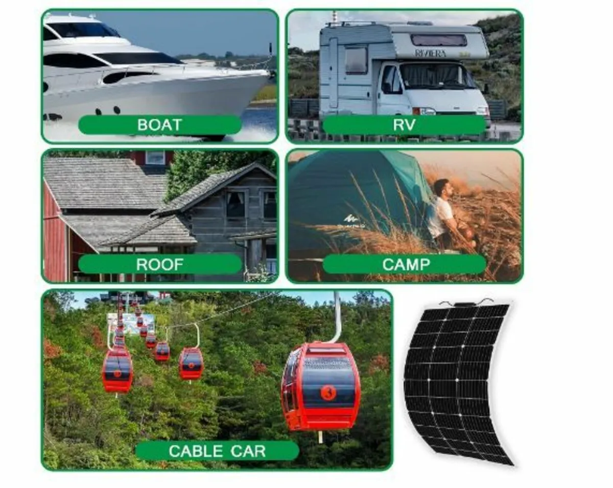 200 W Flexible Solar Panel Kit 2 Pieces - Image 2