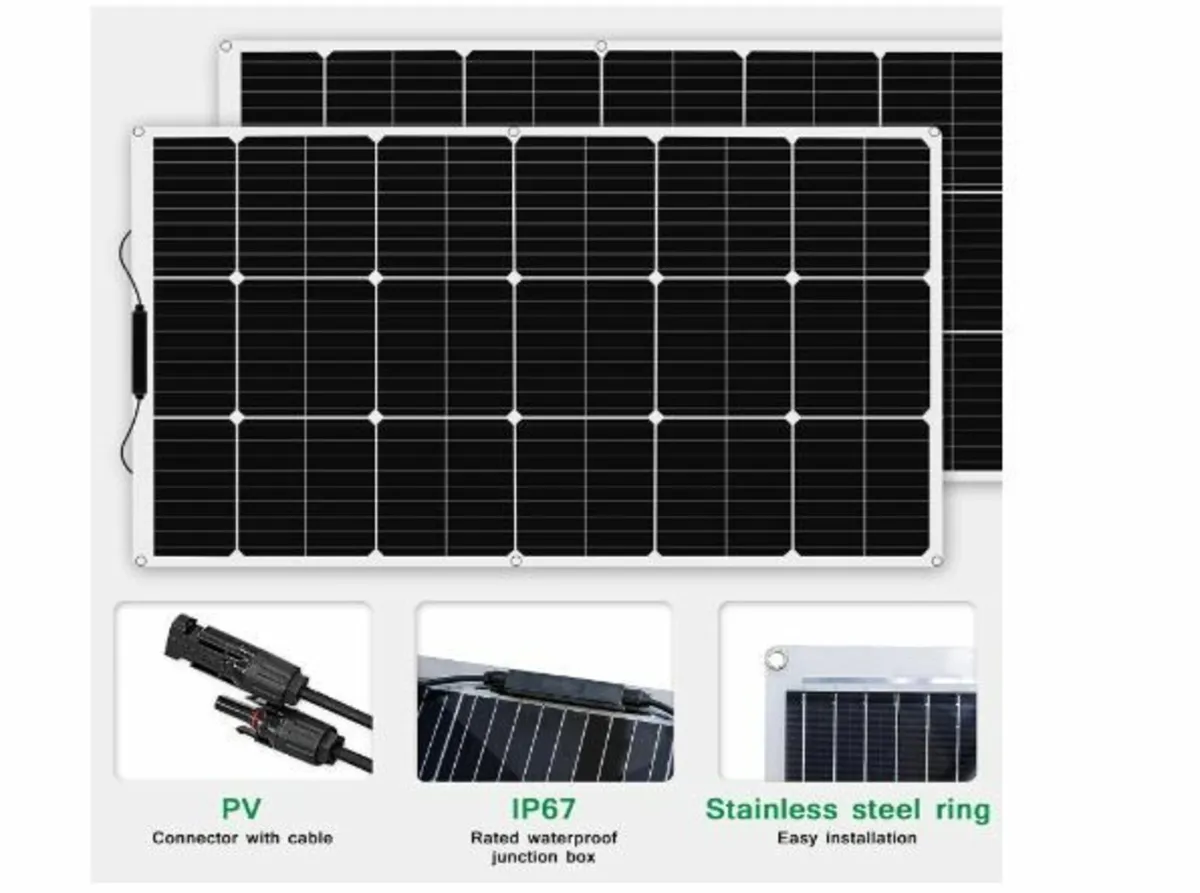 200 W Flexible Solar Panel Kit 2 Pieces - Image 4