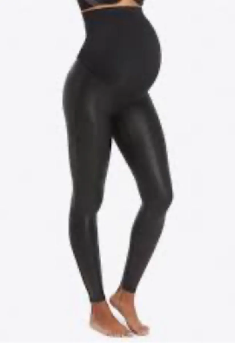 Spanx maternity faux leather leggings - Image 1