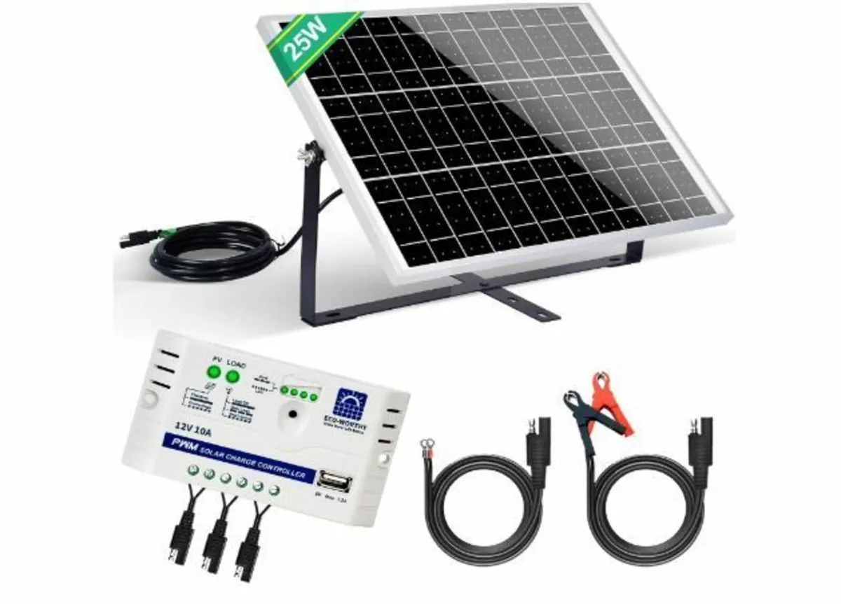 ECO-WORTHY 25 W 12 V Monocrystalline Solar - Image 1