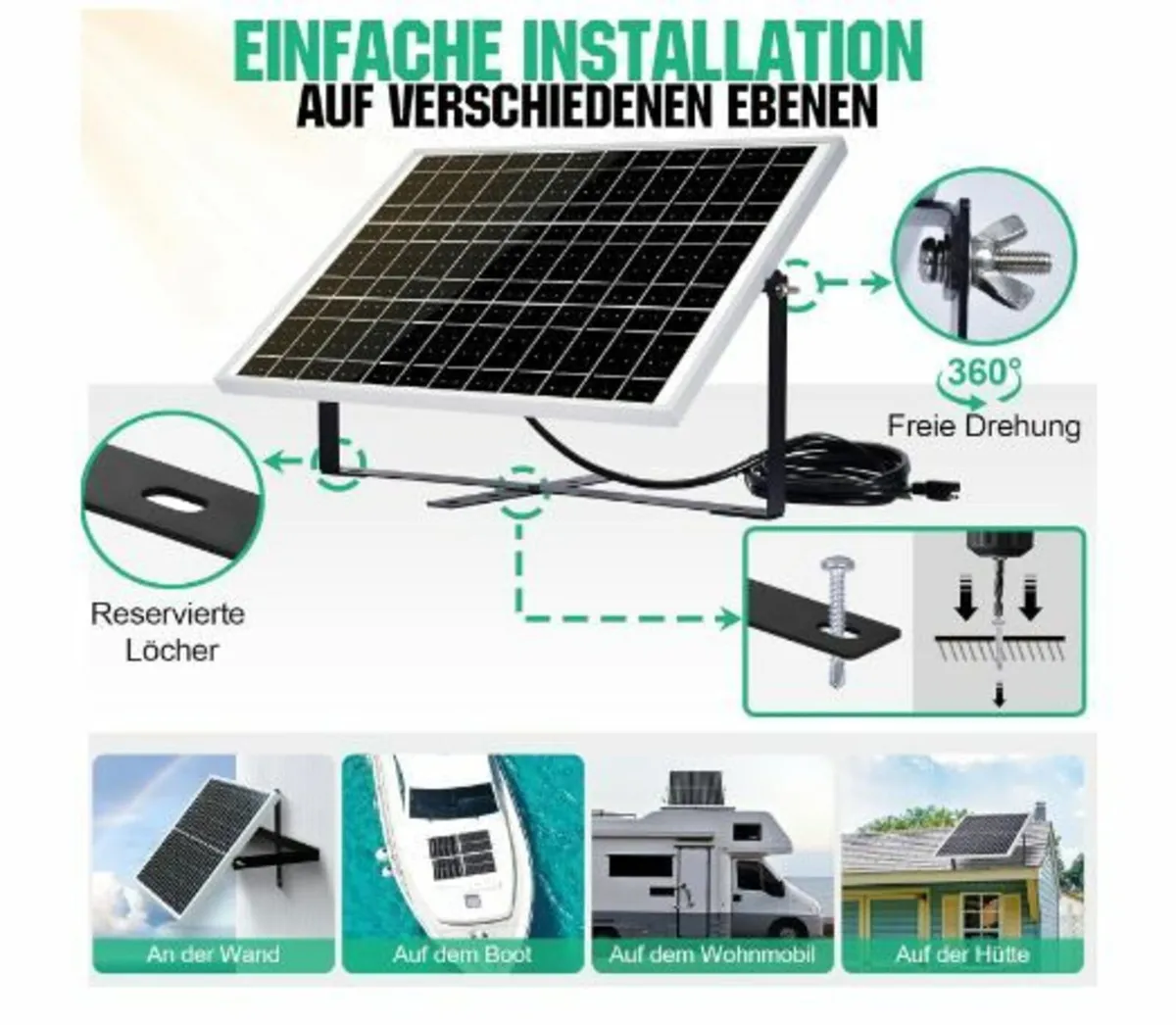 ECO-WORTHY 25 W 12 V Monocrystalline Solar - Image 3