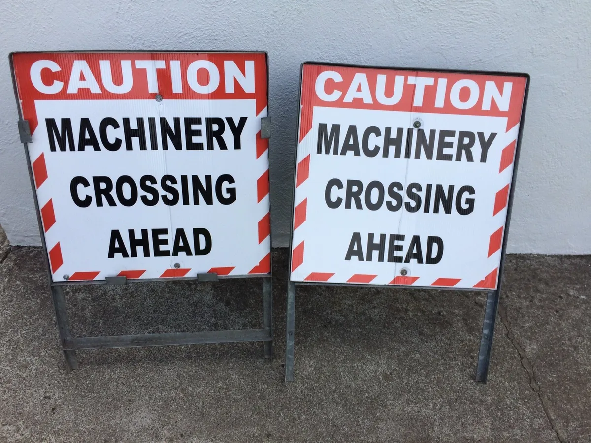 Two Galvanized Steel Signs - Image 1