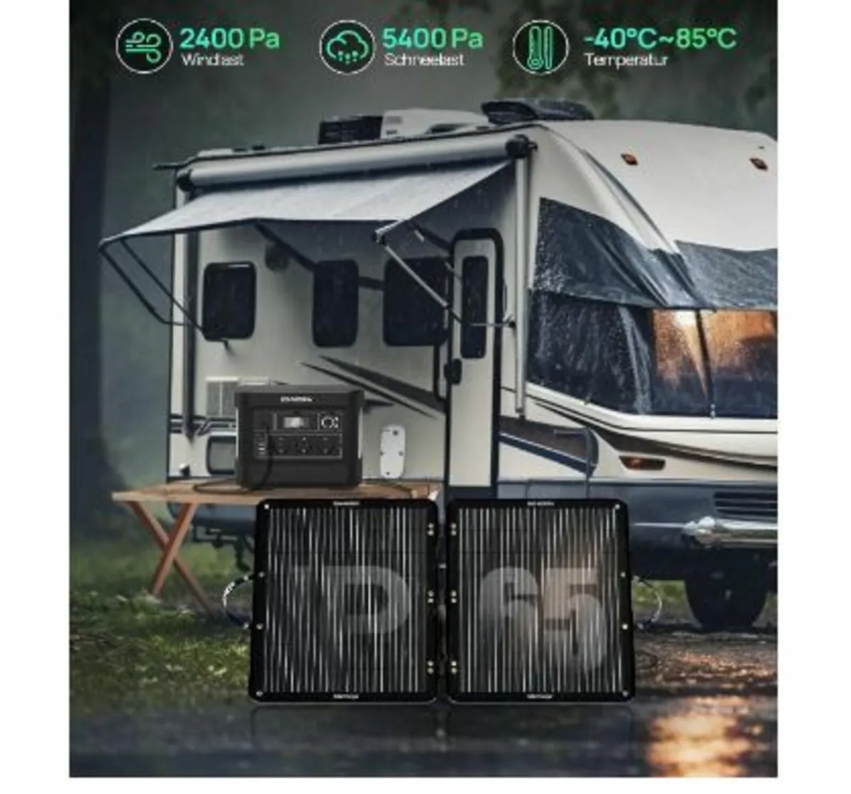 100 W Foldable Solar Panel with 10 Connectors - Image 3