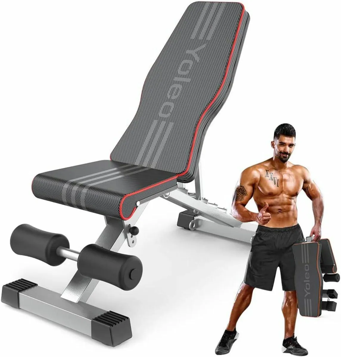Weight Bench, Adjustable Strength Training Workout - Image 1