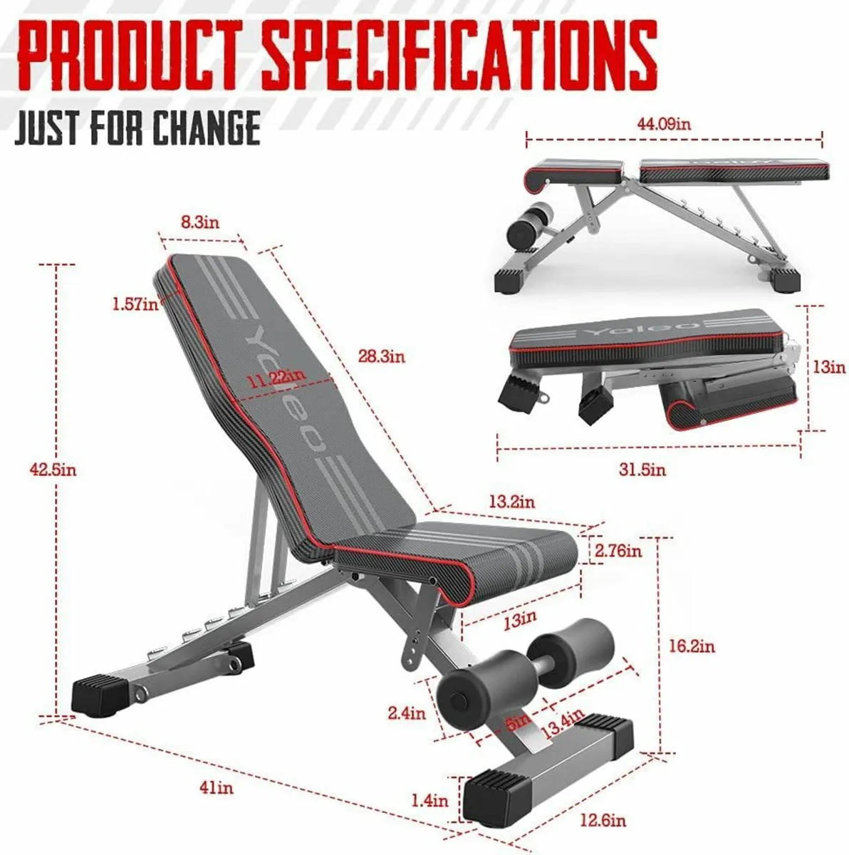 Weight Bench, Adjustable Strength Training Workout - Image 4