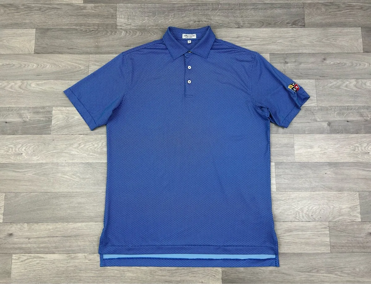 Peter Millar Patterned Golf Polo Shirt Mens Large - Image 1