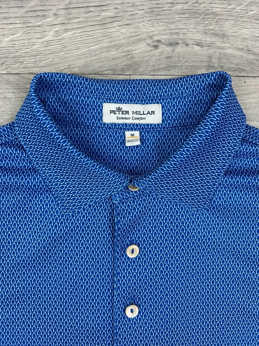 Peter Millar Patterned Golf Polo Shirt Mens Large - Image 4