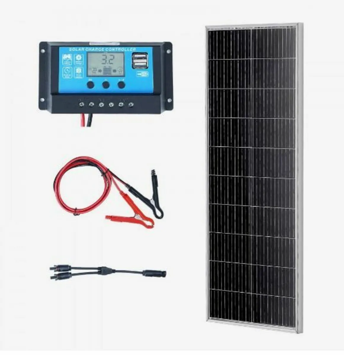 100W Monocrystalline Solar Panel Kit 12V Solar - Image 1