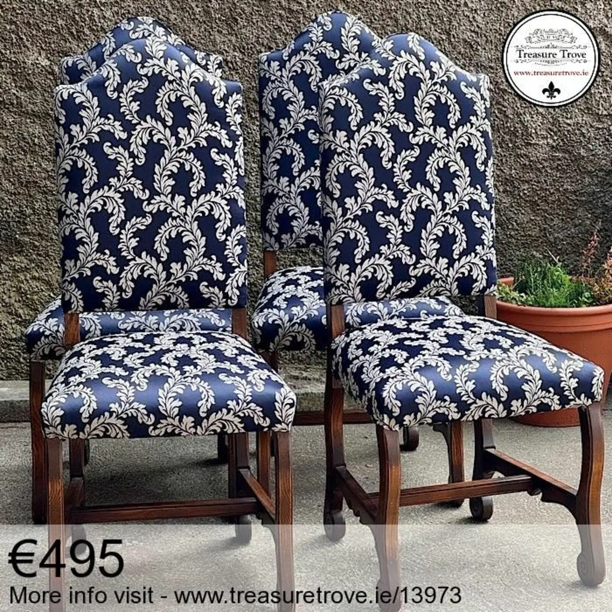 Sets of four vintage and antique dining chairs - Image 4