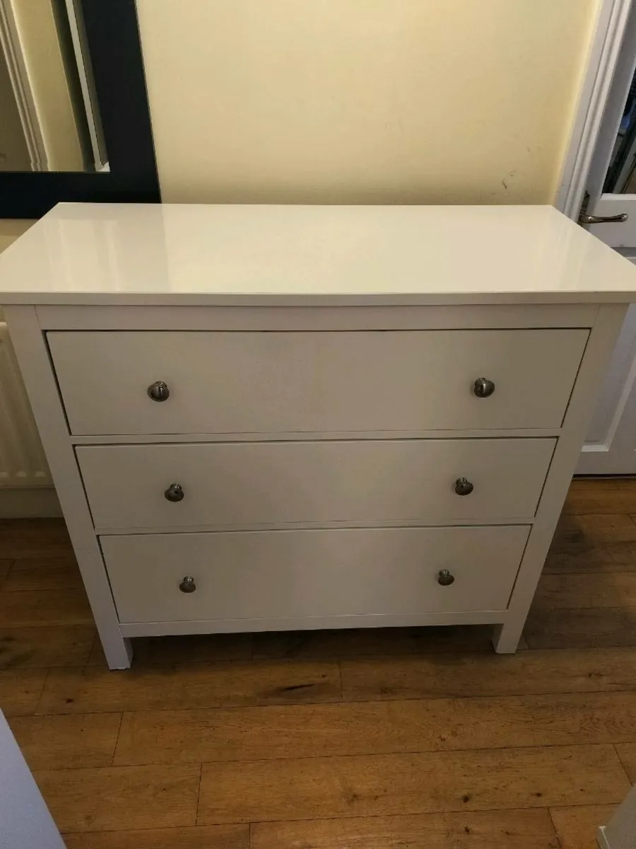 Chest of 3 drawers Hemnes white - Image 1