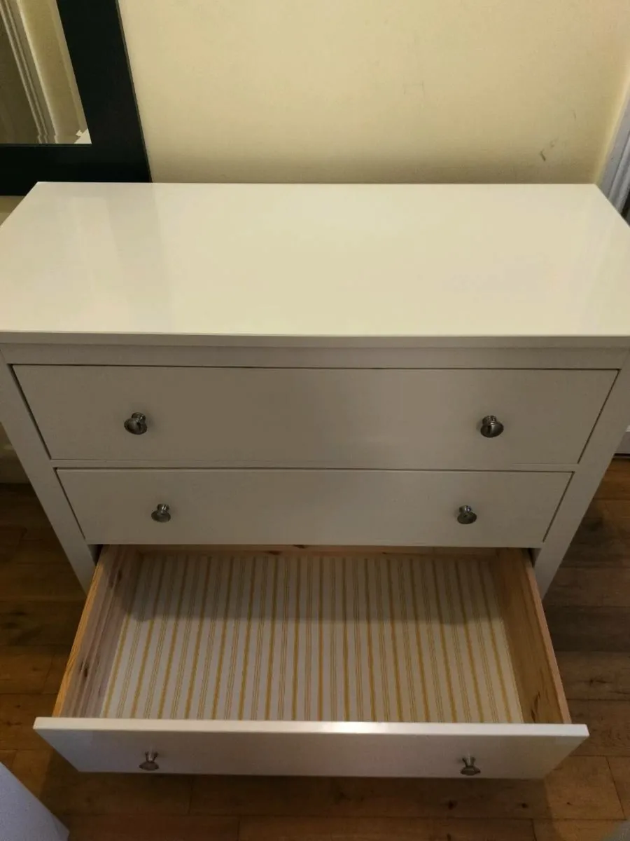 Chest of 3 drawers Hemnes white - Image 4