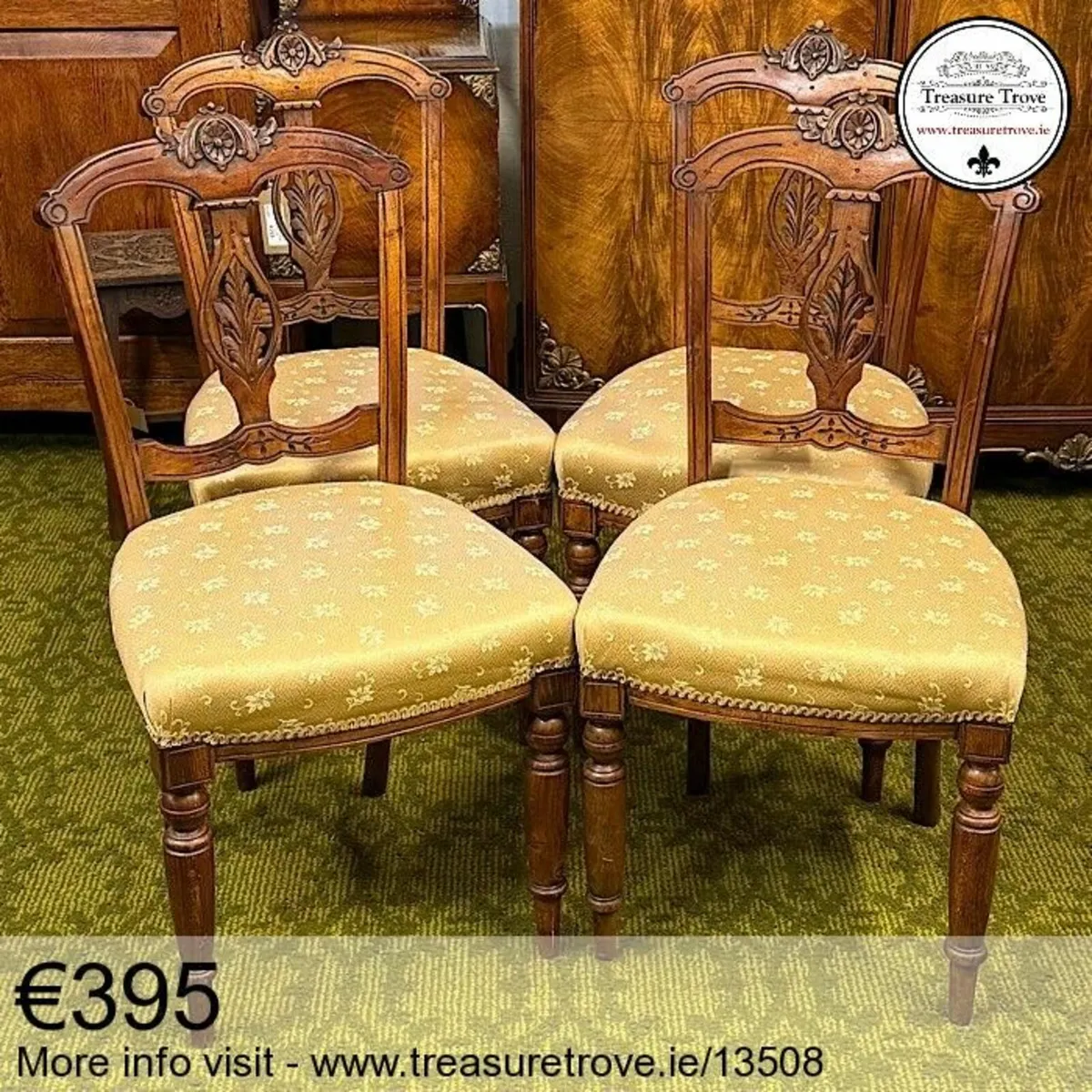 Sets of four vintage and antique dining chairs - Image 2