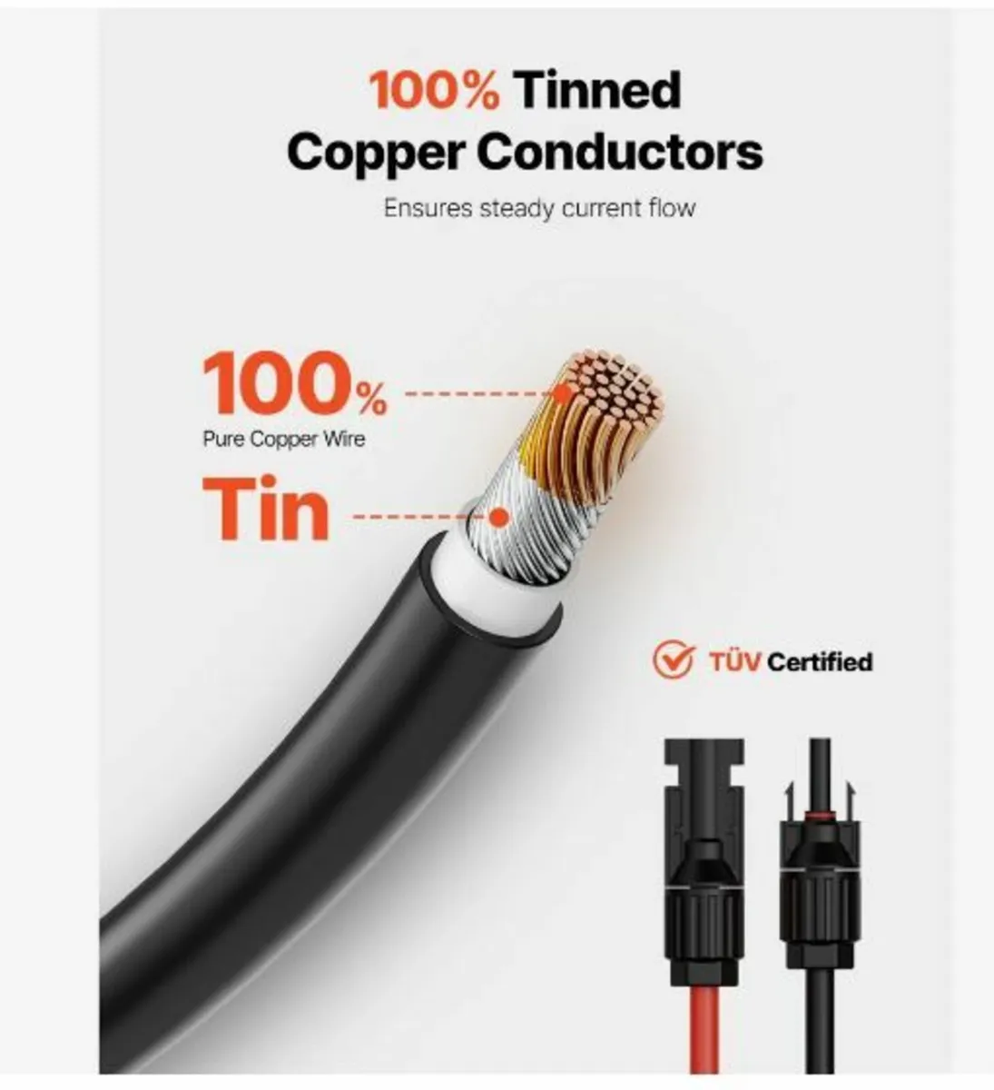 30.48m/100FT Solar Panel Extension Wire - Image 3