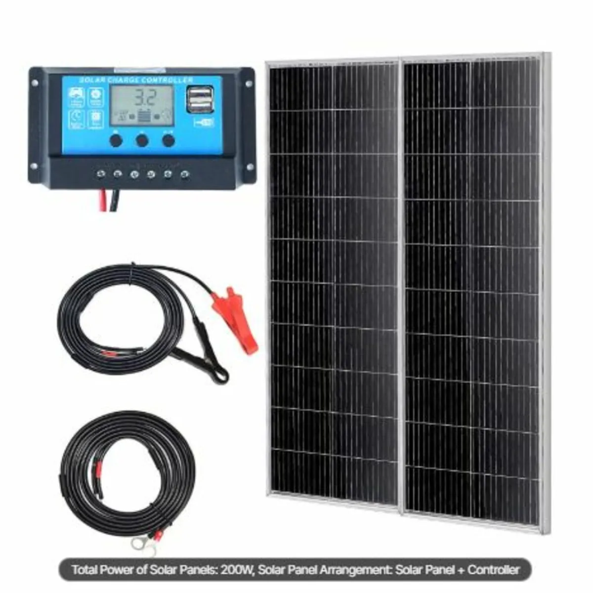 200W Monocrystalline Solar Panel Kit - Image 1