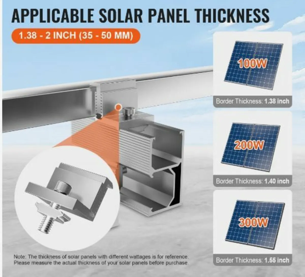 Solar Panel Z Mounting Bracket 35-50mm - Image 3
