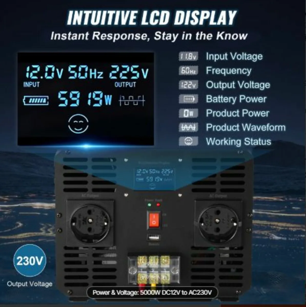 5000W Pure Sine Wave Inverter Power Inverter - Image 1