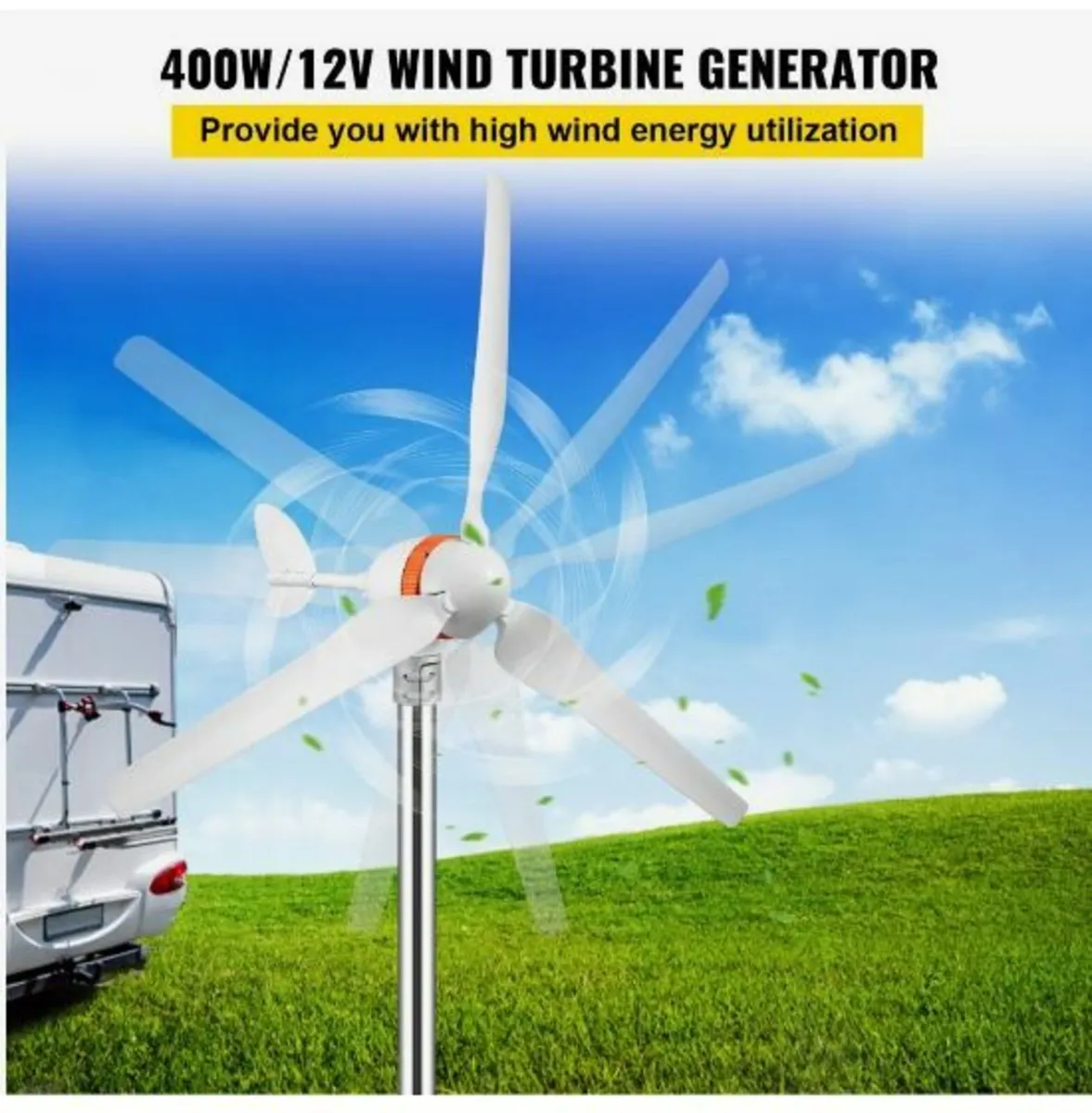 Wind Turbine Generator, 12V/AC Wind Turbine 400W - Image 2