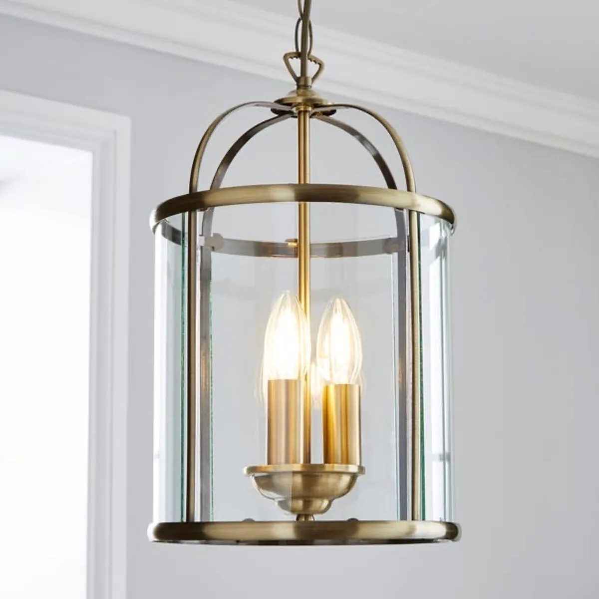 2x Dunelm Hurricane 3 Light Pendant Light - Image 1
