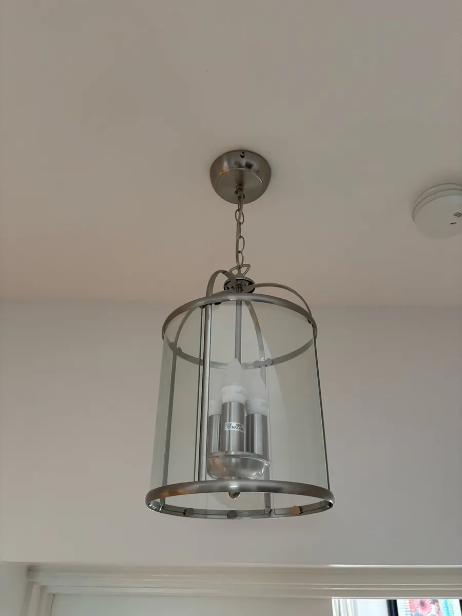 2x Dunelm Hurricane 3 Light Pendant Light - Image 2