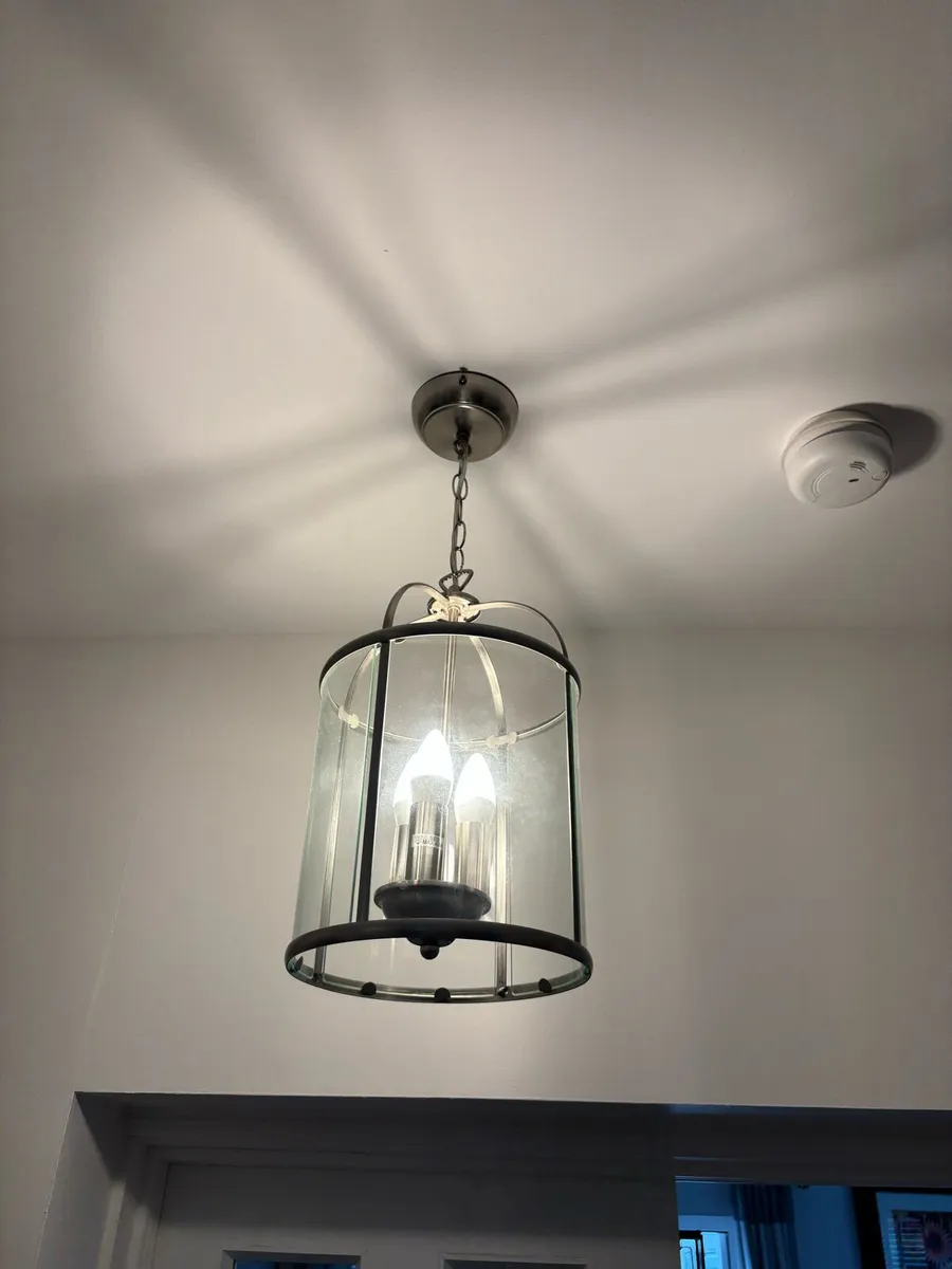 2x Dunelm Hurricane 3 Light Pendant Light - Image 3